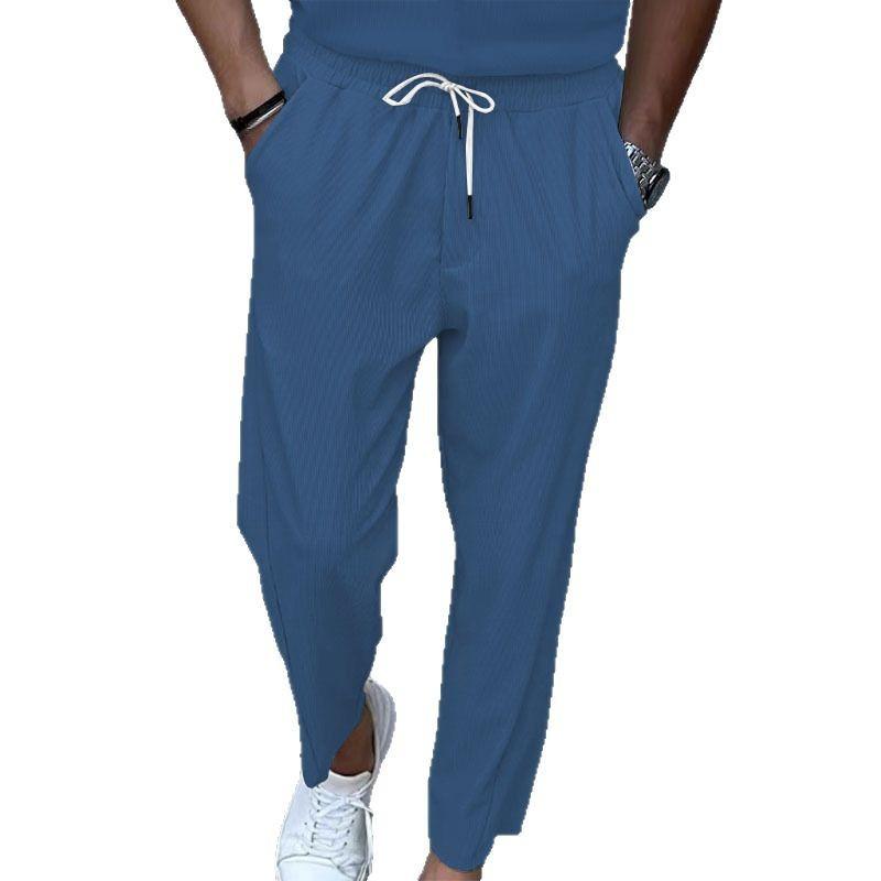 New Men's Spring and Summer Loose Straight Leg Casual Pants