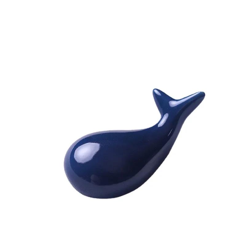 3*3.5*7cm Portacannesucchi in Ceramica Cartone Animato Forma di Balena Tappetino per Bacchette Arte Cucina Artigianato Tavola Supporto per Bacchette