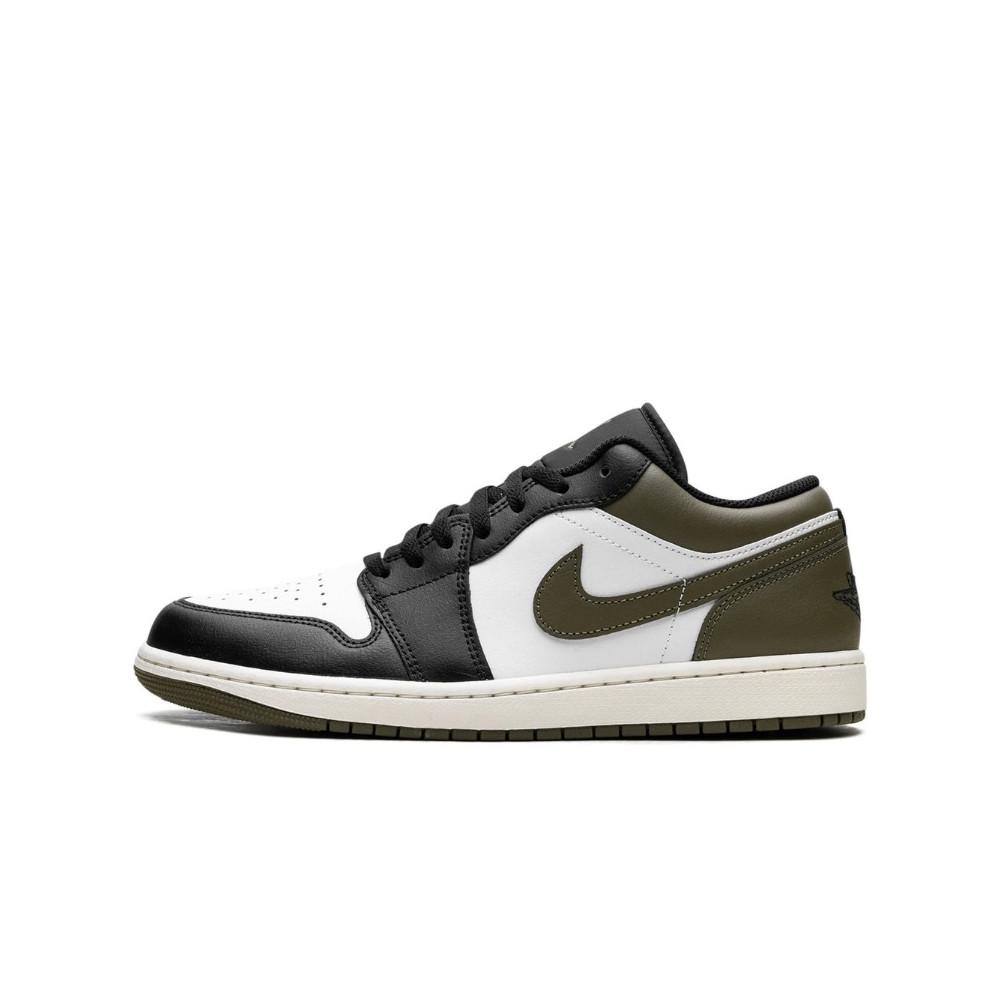 Air Jordan 1 Low Black Toe Medium Olive