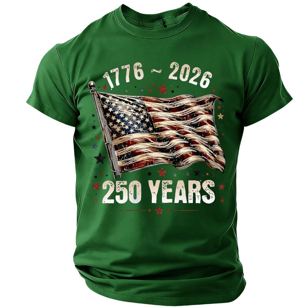Men's Casual Round Neck Short Sleeve T-Shirt