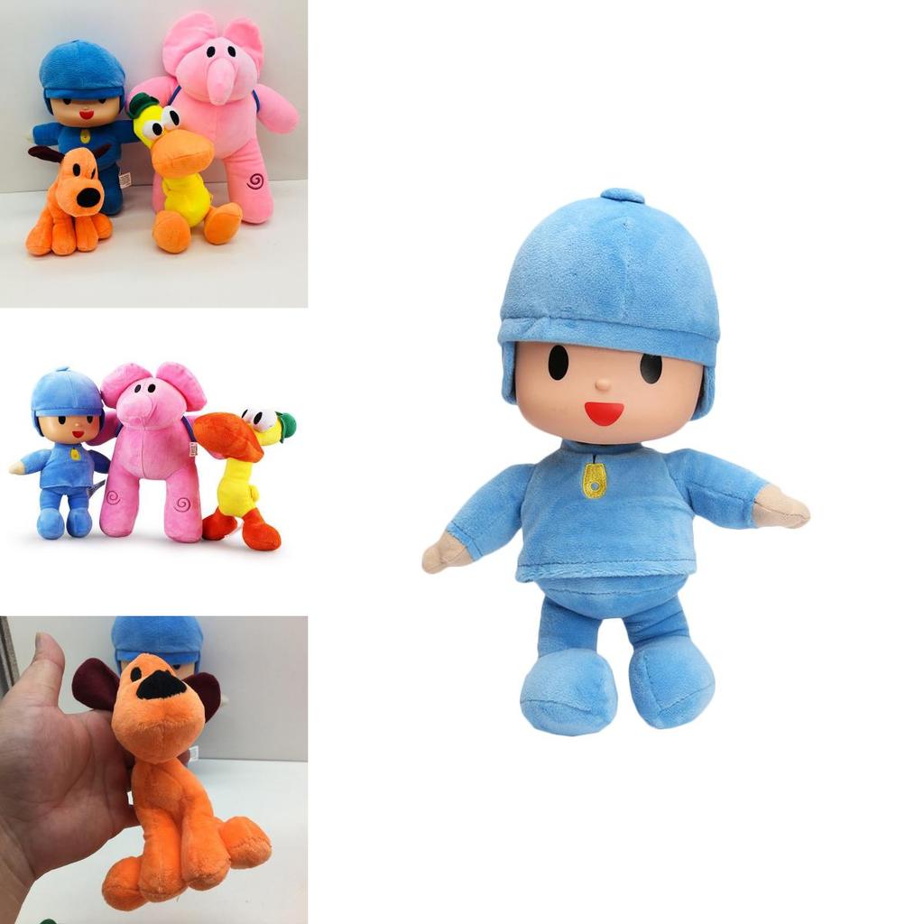 Adorable Ensemble de 4 Pocoyo Elly Pato Loula Doux Peluche Poupées Jouets Figurine en Peluche Pour Enfants