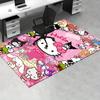 1pc Sanrio Hello Kitty Mermaid Printed Office Carpet Rectangle Rug Under The Table,Perfect Room Decor for Living Room, Bedroom, Kitchen, Non-slip Floo