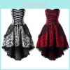 Weihnachtsspitze Vintage Kleid Elegant Langer Rock Fotografie Nachtclub Themenparty Kostüm