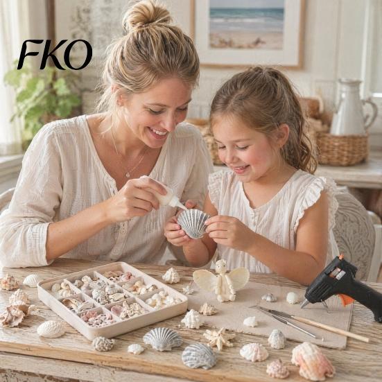Kit Decorazione Fatto a Mano Conchiglia Kit Creativo Fai da Te, Creature Fantastiche di Conchiglie con Conchiglie e Strumenti, Set Creazioni per Principianti Idea Regalo