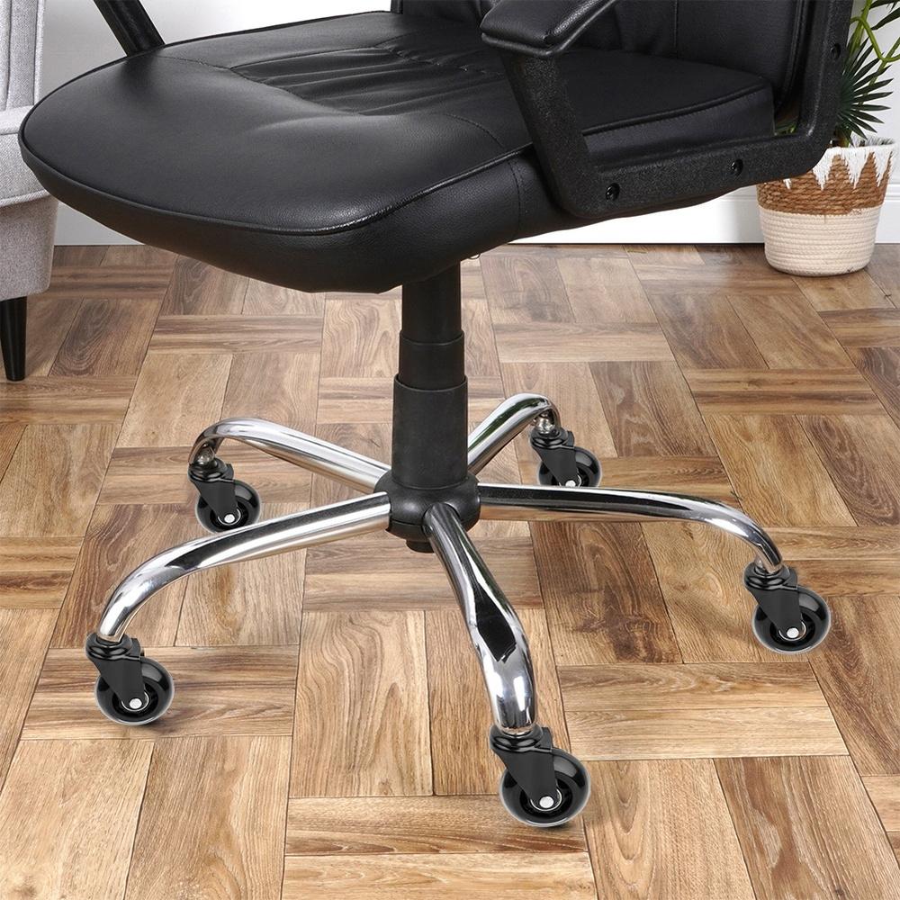 5x Silicone Rubber Swivel Office Chair Casters 11mm