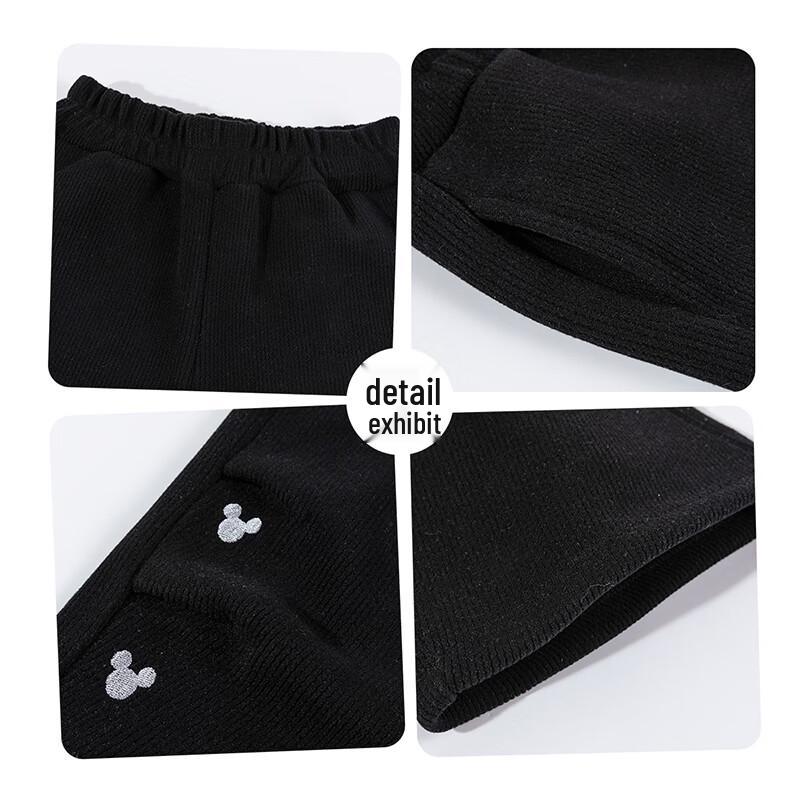 Disney Girls' Winter Fleece-Lined Wide-Leg Mickey Trousers