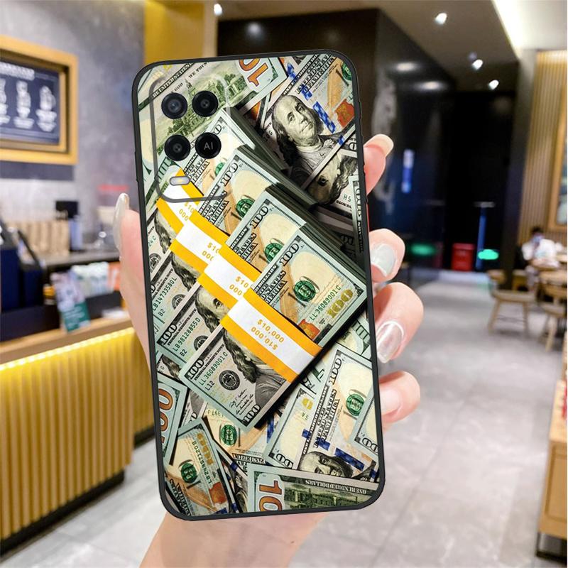 Banknote Dollar Cash Money Case For Oppo A80 A40 A60 A18 A38 A58 A78 A98 A96 A76 A16 A94 A74 A54 A15 A17 A57 A77 A5 Pro