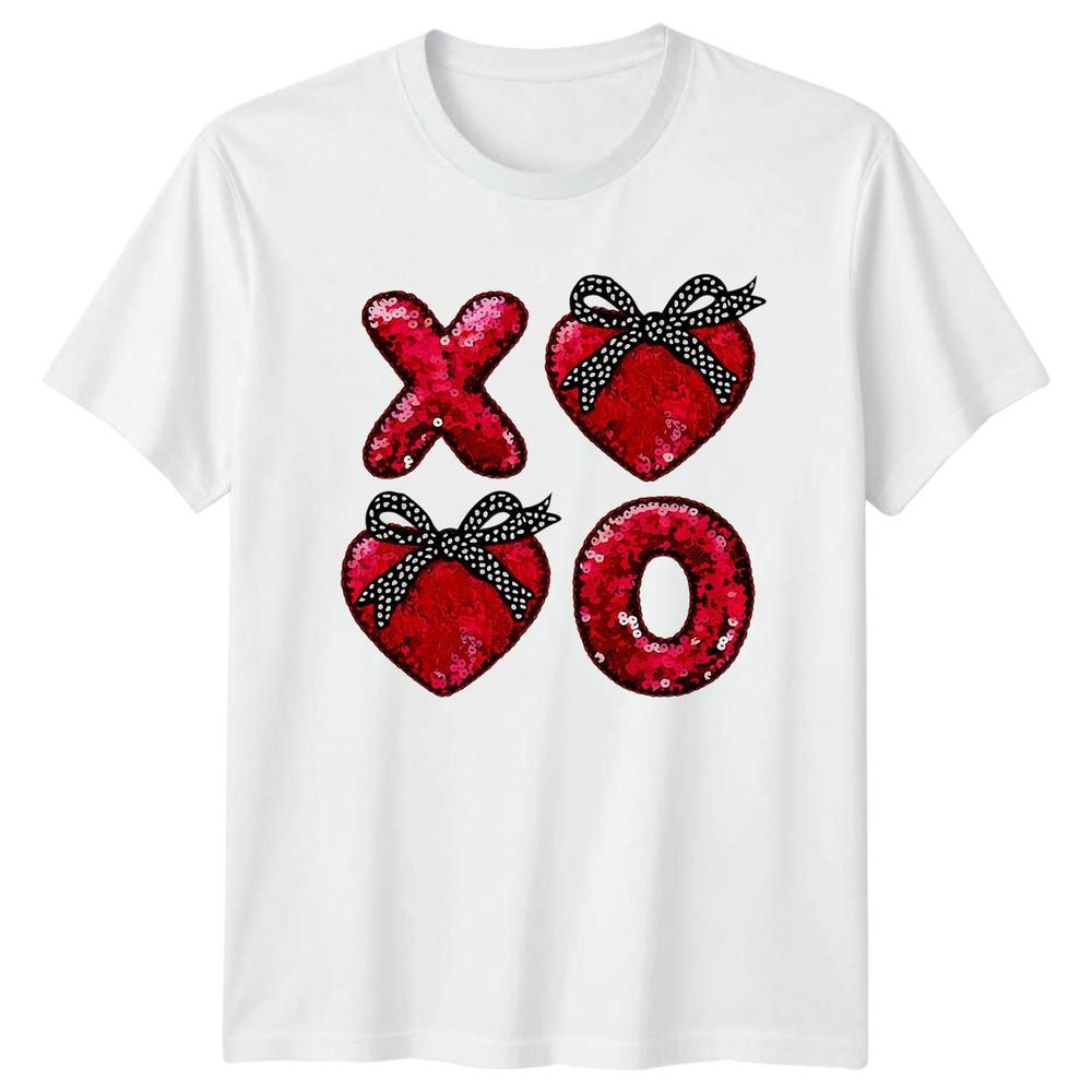 X O Hearts Valentines Day Celebrations Unisexs Unisexs Graphic Tee S