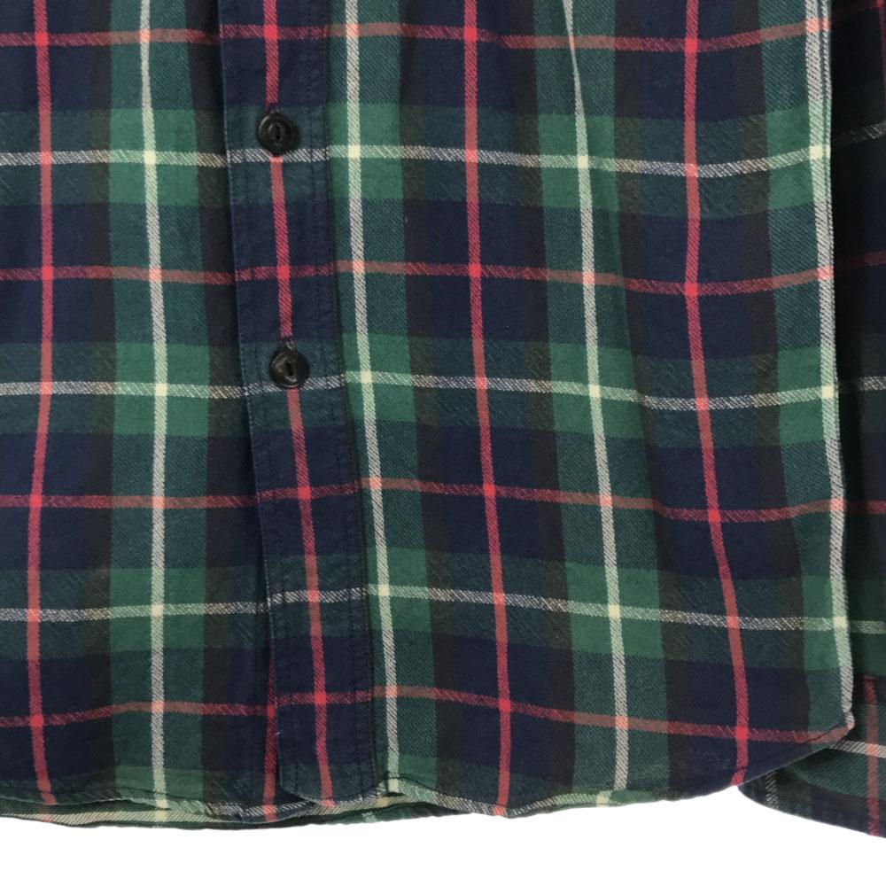 RRL One Star Check Long Sleeve Shirt XS Green System RALPH LAUREN Men's Used