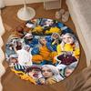 Bi-llie music Artwork Round Rug for Livingroom,Bedroom, Palyroom, Chair Rug, Area rug, Circle Carpet, Large Size Fan Christmas gift