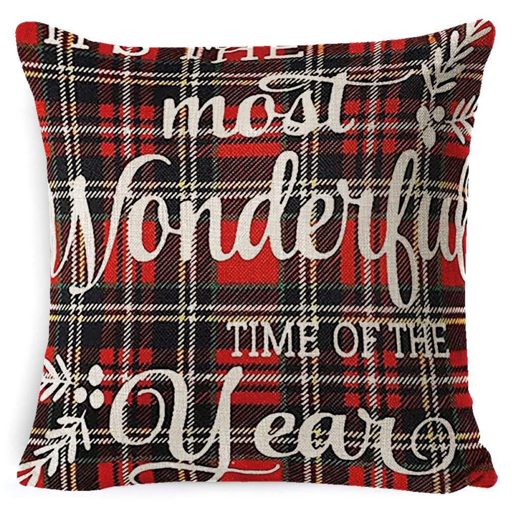 Nový vánoční povlak na polštář kostkovaný polštář domov pohovka polštář povlak na polštář dárek postel polštář