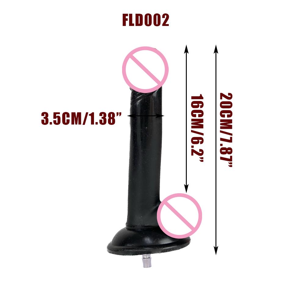 Sex Machine Attachment ROUGH BEAST 7.87" Black/Flesh Dildo for Sex Machine Vac-u-lock Love Machine Attachment Anal Plug Adult Sex Toys