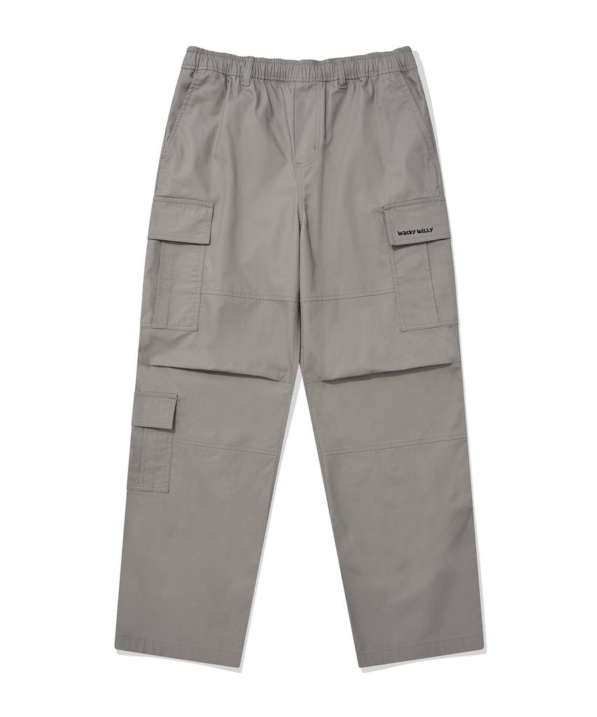 WACKY WILLY Parachute Cargo Pants Light Grey