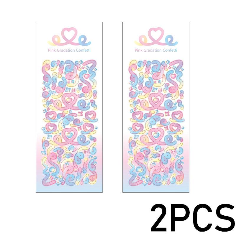 1PCS New Cute Deco Stickers Photocard Decor Kawaii Decorative Scrapbooking Decorative Stickers Kpop Korean Toploader Sticker