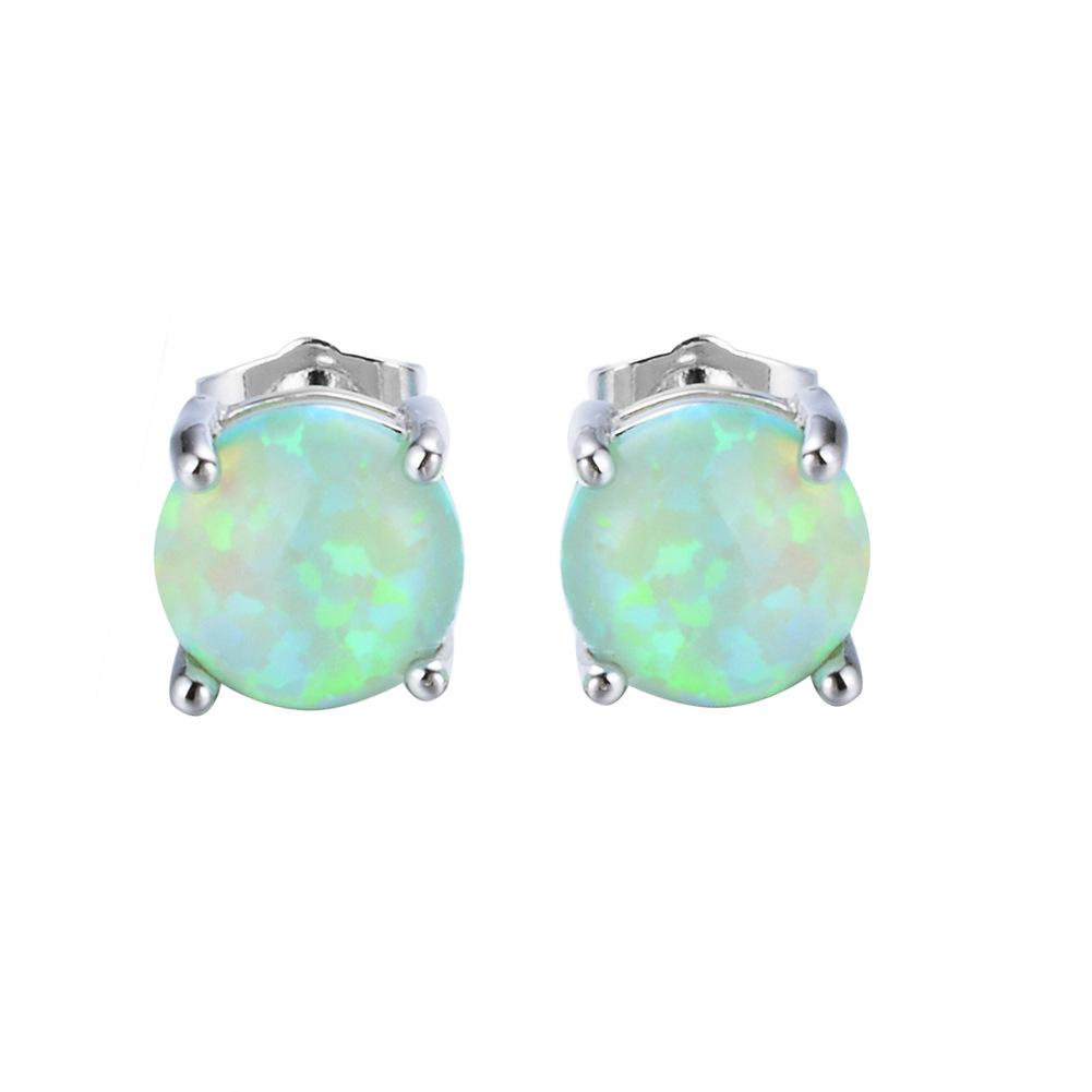 Korean & Japanese Style Opal Earrings: Elegant Studs & Pendants for Women