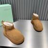 European Station 2025 Winter New Kapibara Frosted Leather Thickened Snow Cotton Boots Bread Shoes Small Women's Shoes