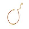 Pulsera Roja de Año Nuevo Tejida a Mano para Mujer con Cuentas Doradas - Regalo Tai Sui
