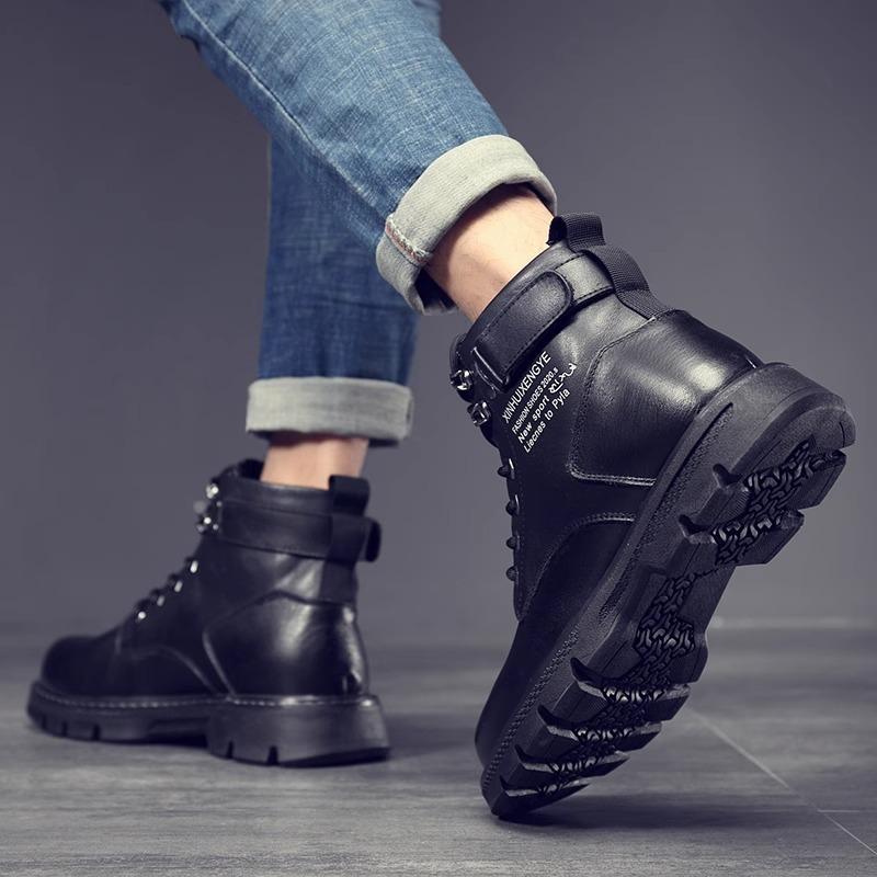 Martin boots men's high-top tooling boots outdoor mid-top men's autumn Martin shoes versatile trend increases