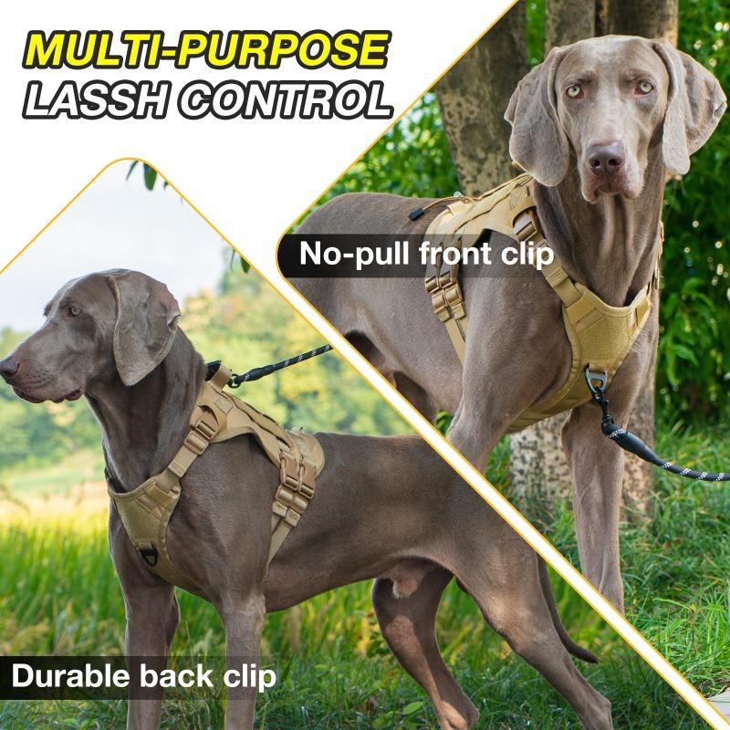 Taktischer Hund mit Brust- und Rückengurten zur Verhinderung von Ausbruch und Explosion, Speziell entwickelt für mittelgroße bis große Haustiere