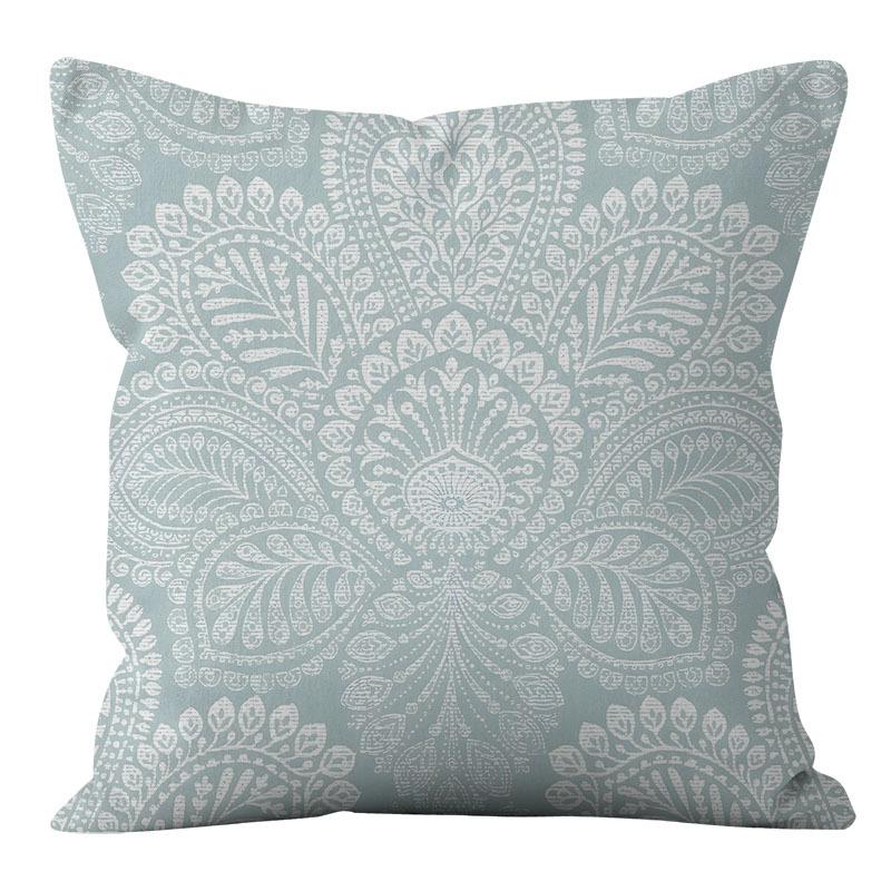 American Blue Retro Cotton Linen Single-sided Pillow Case Sofa Living Room Bedroom Cushion Pillow Home Waist Pillow