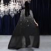 C7292 Europeisk & Amerikansk Mode Dam Sexig Strass Bodycon Genomskinlig Sjal Klänning