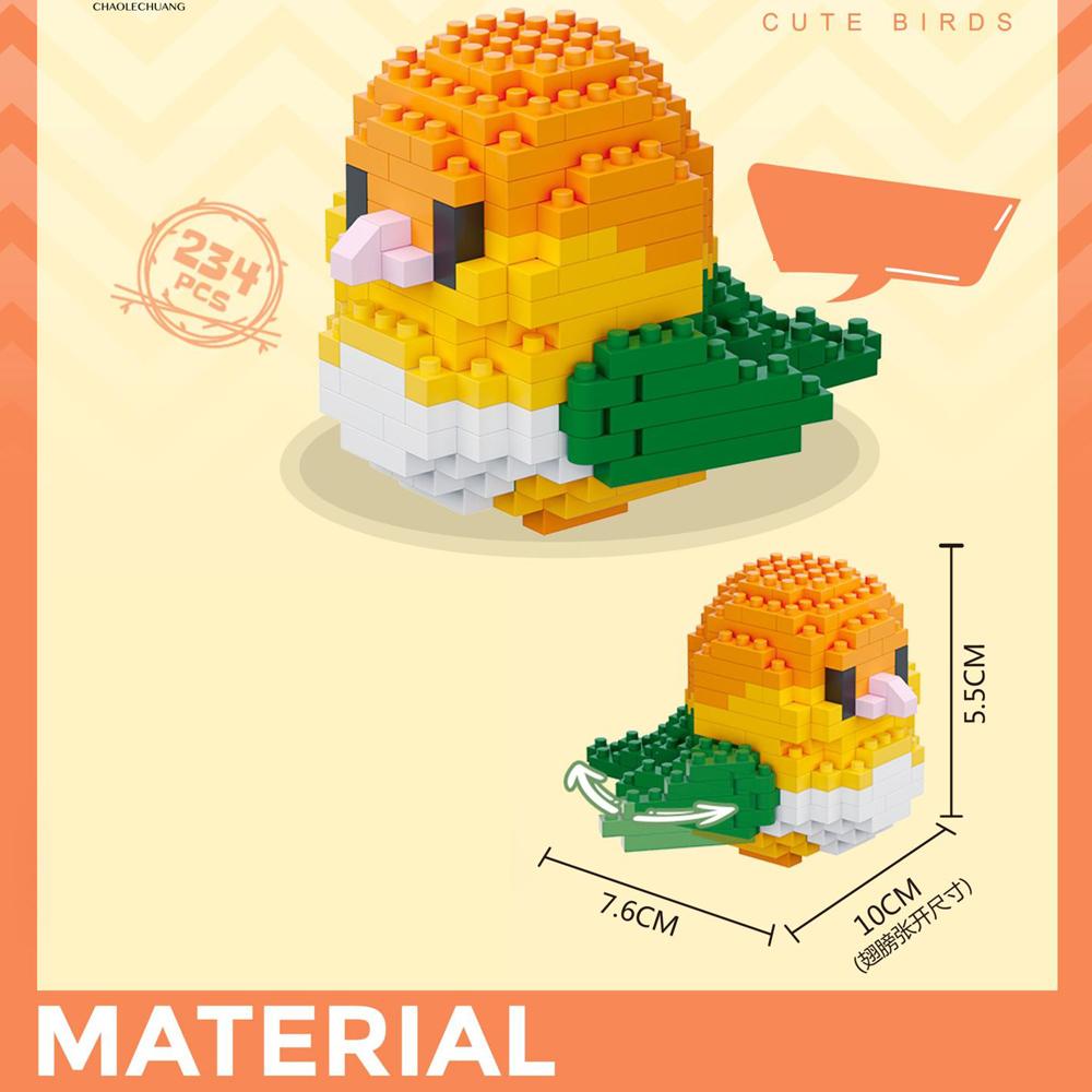 

Idea Lovely Animal Nanobricks Micro Diamond Block Cute Birds Park Set Build Brick Model Educational Toys For Kids Gifts