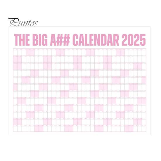 

Календарь сухого стирания 2025 года, большой годовой планировщик для стены, 47 X 35 , горизонтальный макет, стираемый календарь для класса, офиса, дома розовый