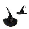 Halloween Wizard Hat Light Up Witch Hat Witch Caps Wizard Costume Accessories for Masquerade Party Decor Cosplay Props