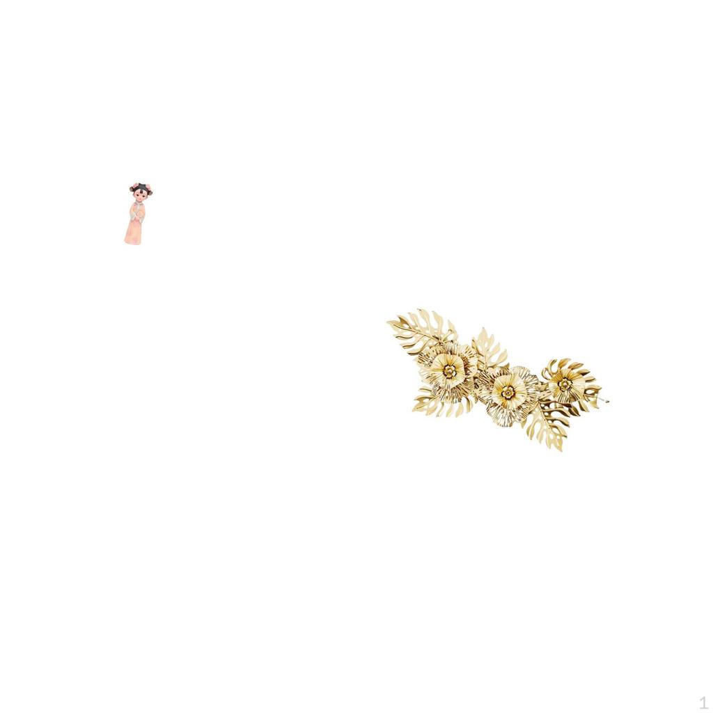 Nordic Girl Resin Statue Sculpture Metal Wall Art Decorative Flower Leaves Miniature Figurine