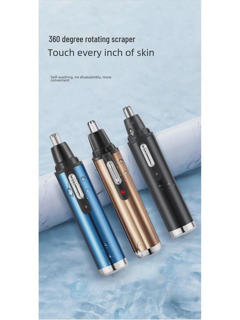 USB Rechargeable 4-in-1 Electric Trimmer for Men: Nose, Sideburns, and More