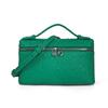 First-layer Cowhide Ostrich Pattern Lunch Box Bag High-quality Leather Women's New Style Handbag Cross-body Cosmetic Single Shoulder