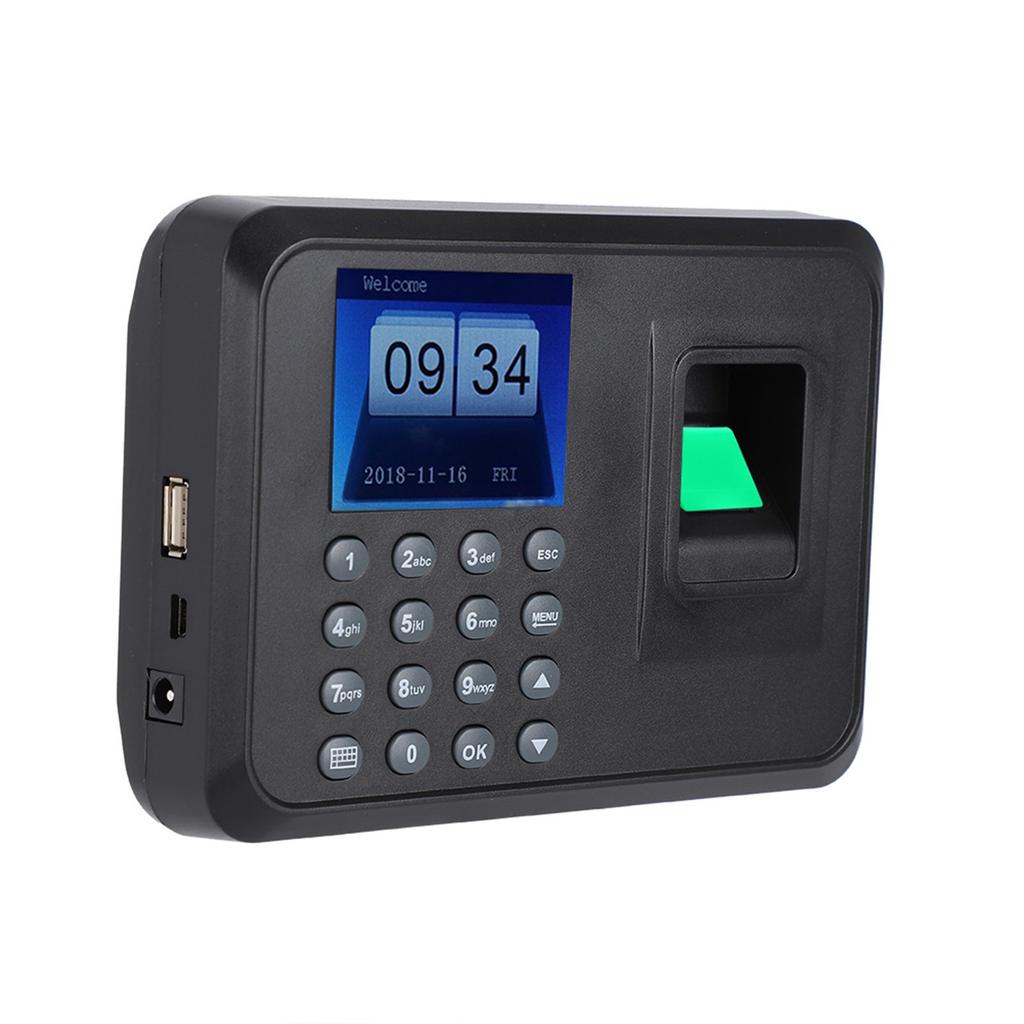 2.4inches TFT LCD Screen Fingerprint Time Clock Attendance Machine Recorder   Plug