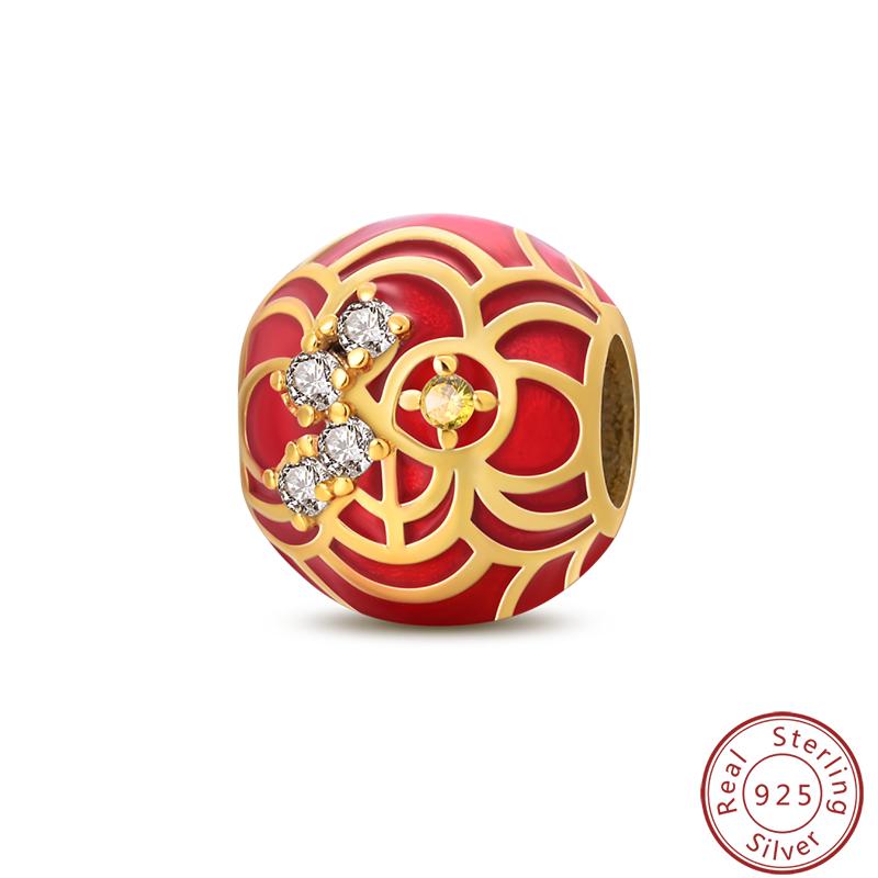 Red Copper Pomegranate Lipstick Apple Ladybug Playing Cards Charms Beads 3Mm Diy Fine Jewelry