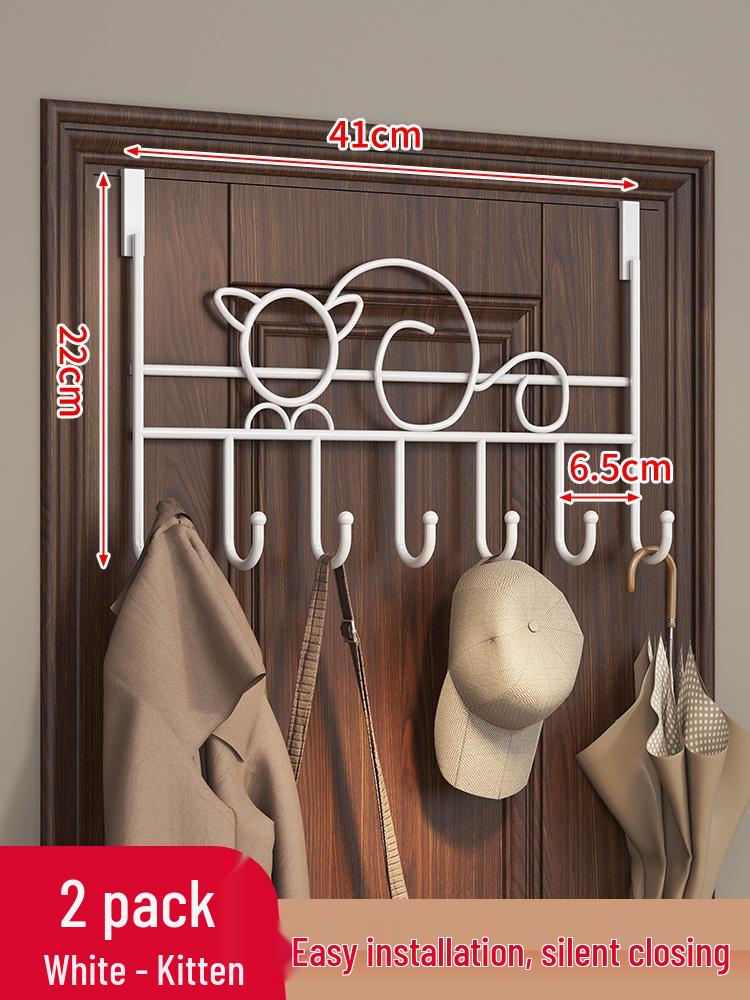 Door-Mounted Hook & Storage Rack for Clothes, Coats, and More