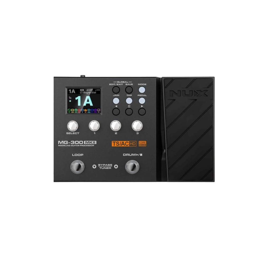 

NUX Guitar Amp Modeler FX Pedal Xvive Wireless Electric Guitar MG-300MKII + XV-U2 (Black) чорний