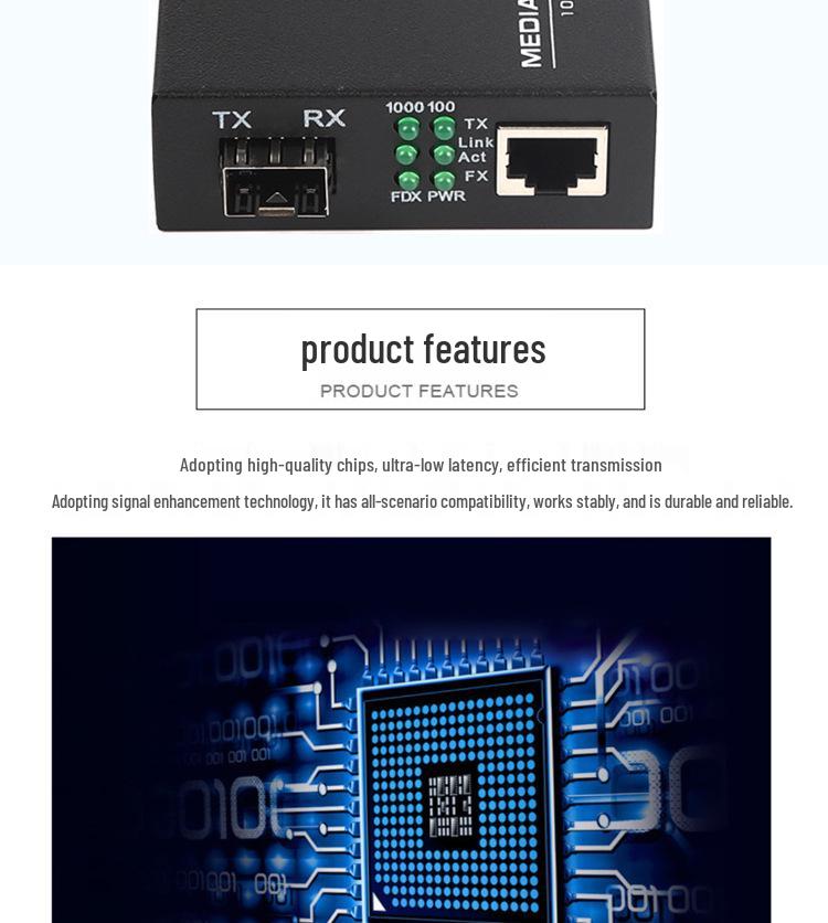 Gigabit SFP Fiber Transceiver with LC Interface - 1 Fiber, 1 Copper, 1000M.