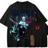 Cyberpunk Neko Anime Girl Glitch Collage Double-Sided Oversized Tech Streetwear Unisex White T-Shirt
