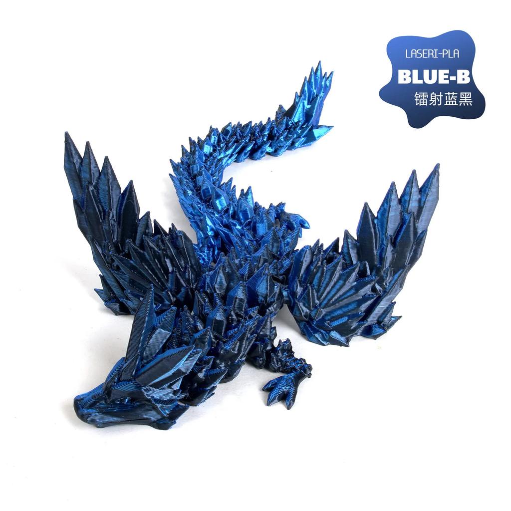 3D Printed Dinosaur Flying Dragon Ornament Articulated Joints Gradient Color Wings  Gift Handicraft Moving Parts Home Crafts