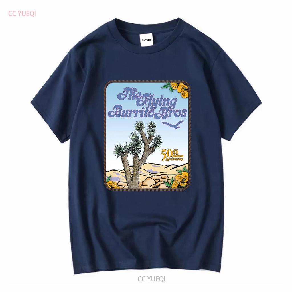 The Flying Burrito Brothers Band Poster T Shirt Cotton For  vintage Washed Stylish Soft Comfortable Casual Slightly fashion