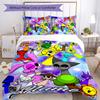 3pcs Custom Name Game Sprunki Bedding Set Duvet Cover Closure Includes 1 Duvet Cover & 2 Pillowcases for All Seasons Bedroom Decor