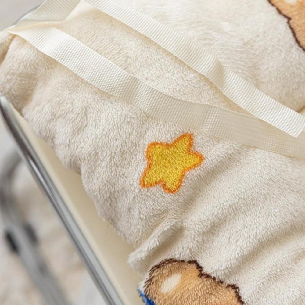 Portable Plush Seat Cushion 40*40cm Cartoon Chair Pad Square Non-slip Back Cushion for Home&Office