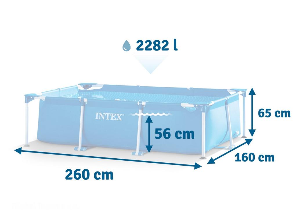 Frame Garden Pool 260 X 160 X 65 Cm 2 In 1 Intex 28271
