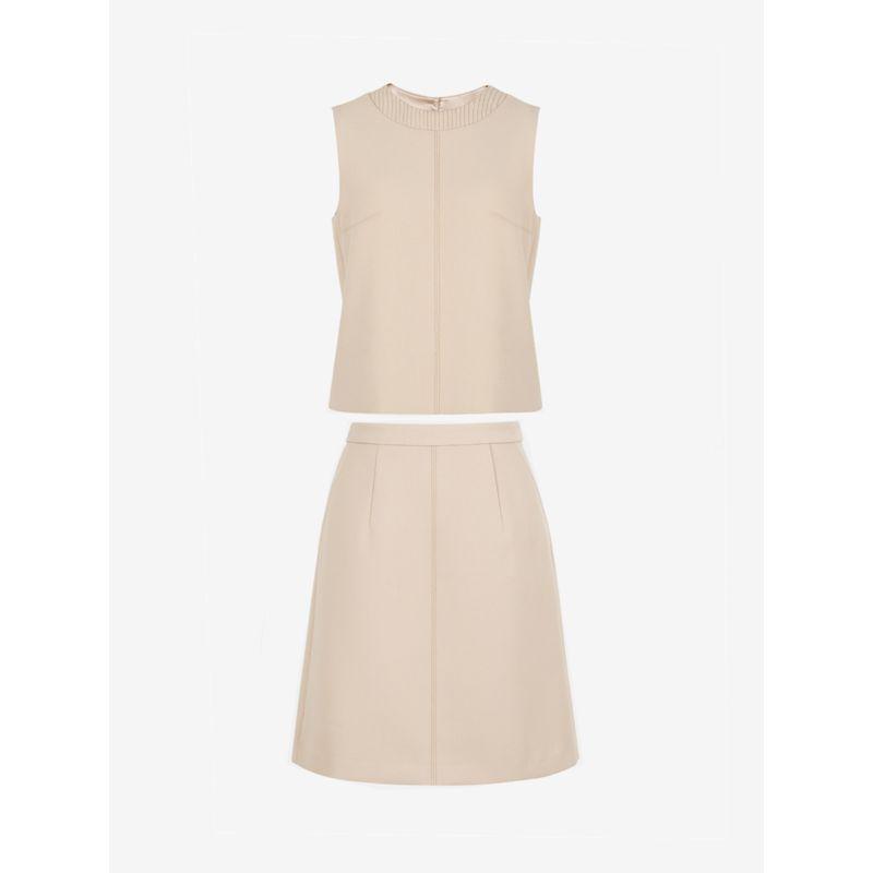 

Розовый Большой размер Женская одежда Поставка от клиента Имитация ацетатного твила Ol Повседневная мода Изысканный костюм Контрастный цвет Отделка толстой нитью Waist skirt XL