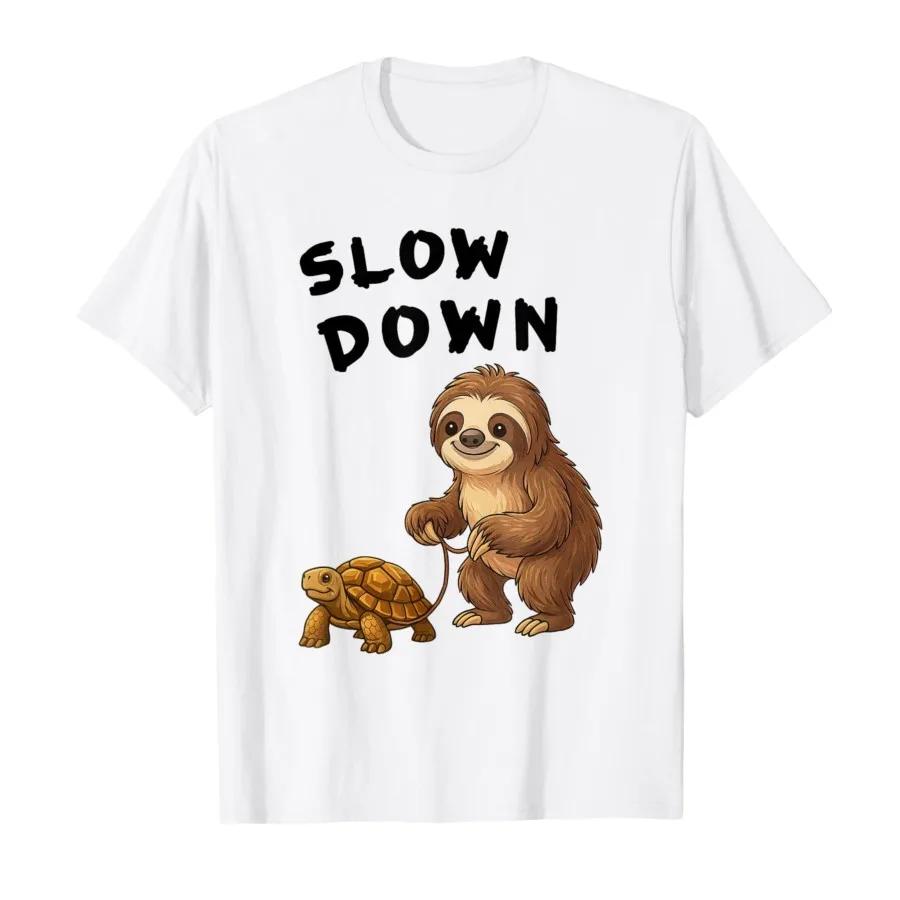 Funny laziness and funny turtle t-shirt slow lazy women s t-shirt 1 S