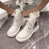 Fashion Hot Selling High-quality New Round Toe Fashionable Side Zipper Shoes Elegant Warm Casual Lace-up Non-slip Women's Boots