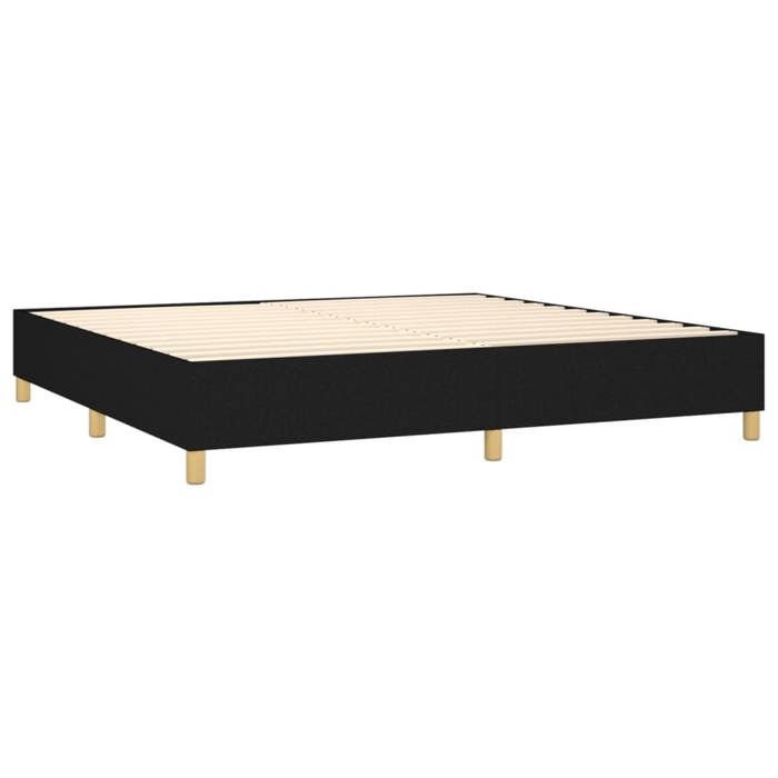 Bed Frame with Mattress - Maison Exclusive - Black - 200x200 Cm - Maximum Relaxation