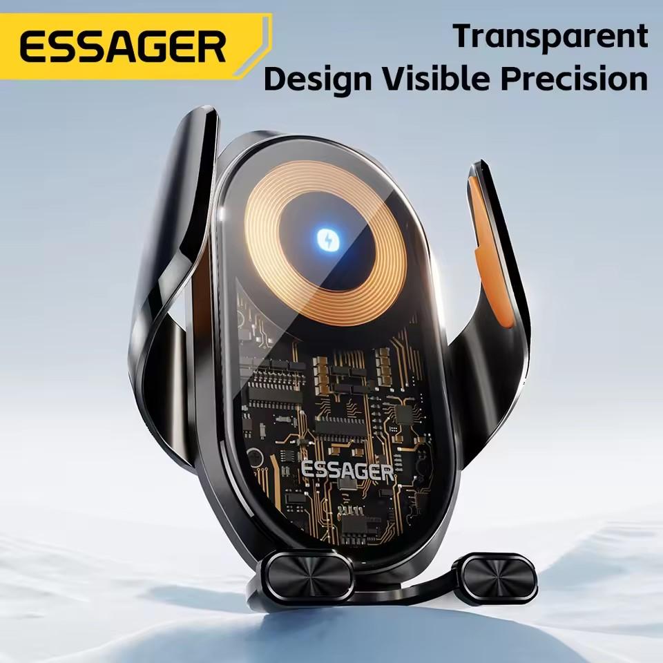 Essager Magnetic Car Phone Holder 15W Wireless Charging Touch Control Car Air Vent Stand for iPhone 16 15 Xiaomi Samsung Huawei
