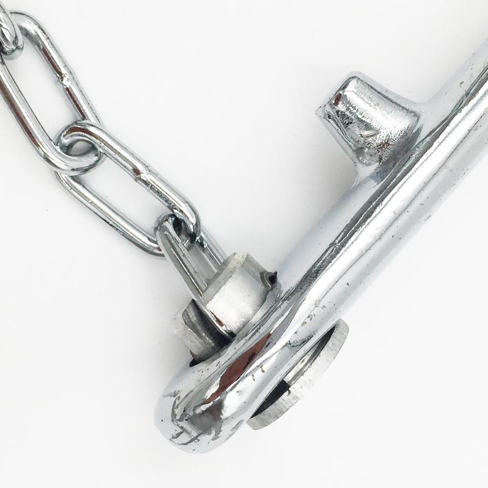 Stainless Steel Cattle Nose Ring Cow Nose Plier Traction Force Tool with Chain Metal Animals Locking Equipment Accessory