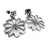 Les Trésors De Lily [J4039] - Designer Earrings 'Flora' Aged Silver