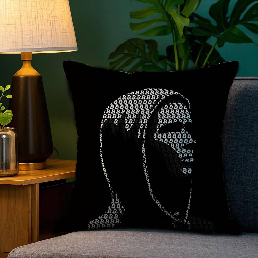 Bitcoin Cryptocurrency Btc Pillow Case Plush Fabric Soft Double Sided Print Home Sofa High Quality Cushion Cover Throw
